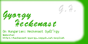 gyorgy heckenast business card